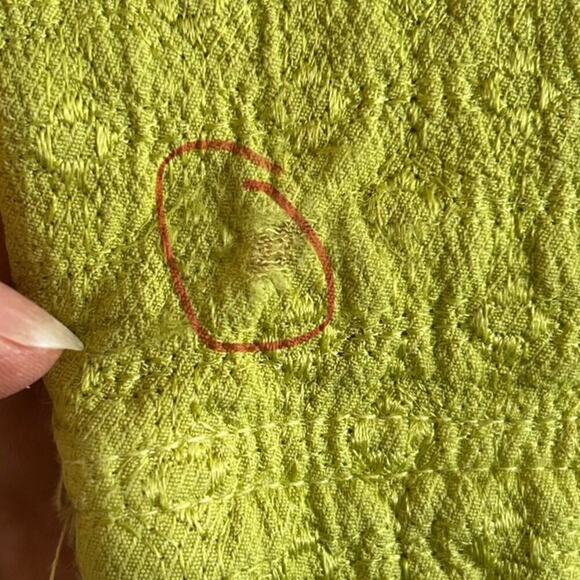 Johnny Was Collection Eyelet Button-Up Jacket – Chartreuse Green – Size Medium - Picture 3 of 9